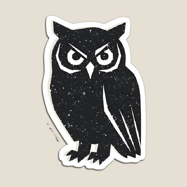 Item preview, Angry Owl – Black & White Art Print designed and sold by PamLeeDesign.