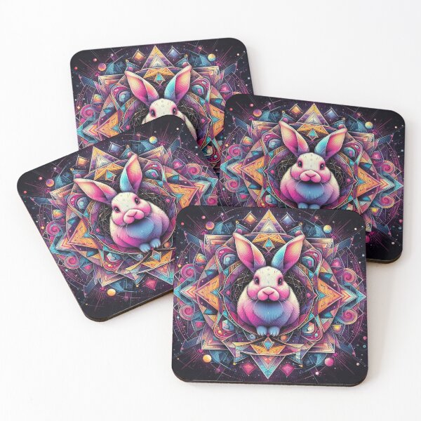 Item preview, Cute geometric decorative mystic bunny  designed and sold by Dogandesighn.