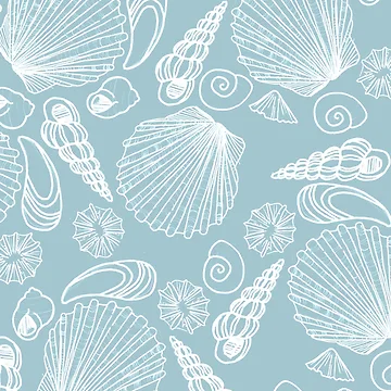 Artwork thumbnail, Blue Shell Pattern by katherineblower