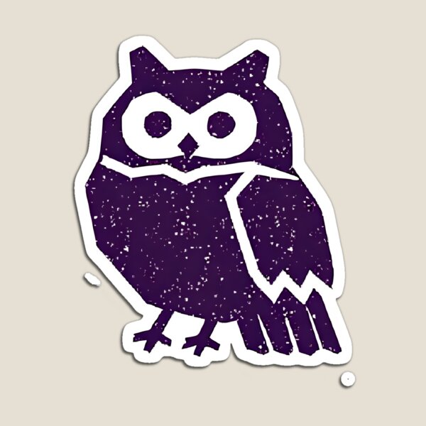 Item preview, Chick Owl in Deep Purple Jacket – Ultra Cute Animal Print designed and sold by PamLeeDesign.