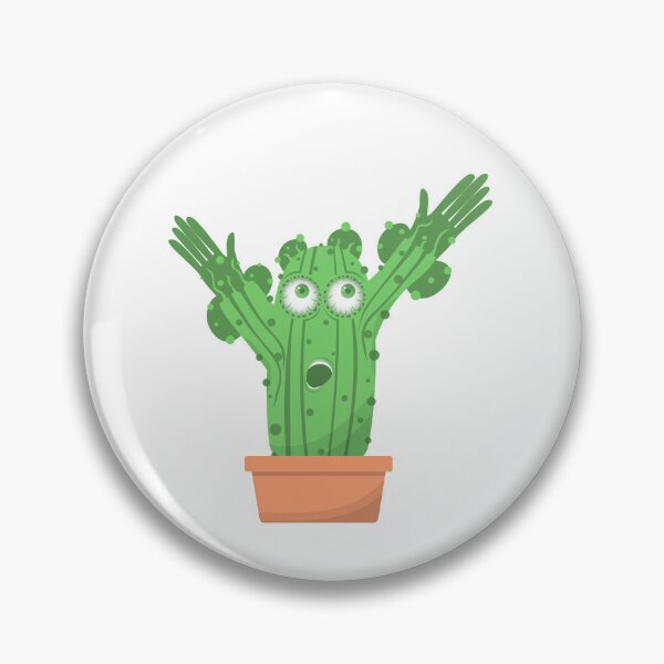 Item preview, Shocked Cactus Character with Arms Up designed and sold by rymarenko.