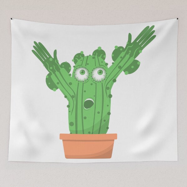 Item preview, Shocked Cactus Character with Arms Up designed and sold by rymarenko.