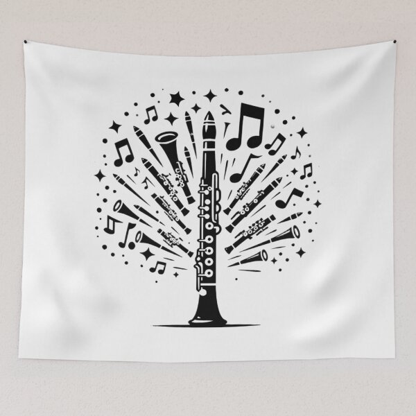 Item preview, Clarinet Tree – Musical Explosion Design designed and sold by ArtByRahim.