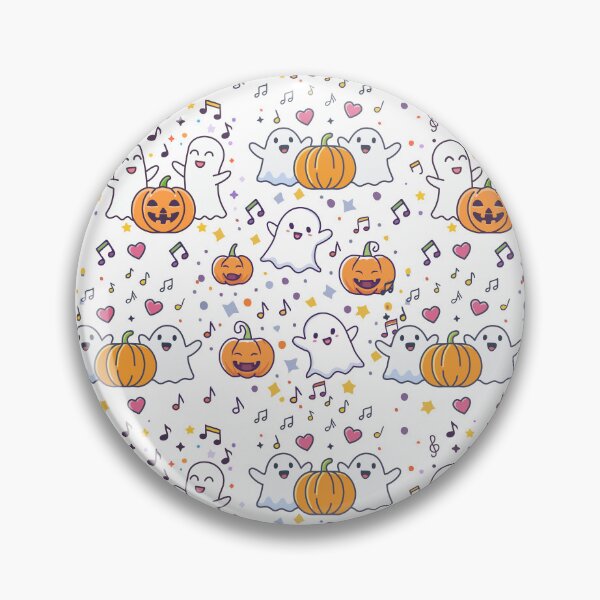 Item preview, Dancing Ghosts and Pumpkins Fun Halloween Seamless Pattern for Cards. Seamless pattern featuring cartoon ghosts and jack-o -lantern pumpkins. designed and sold by CreativebyTKK.