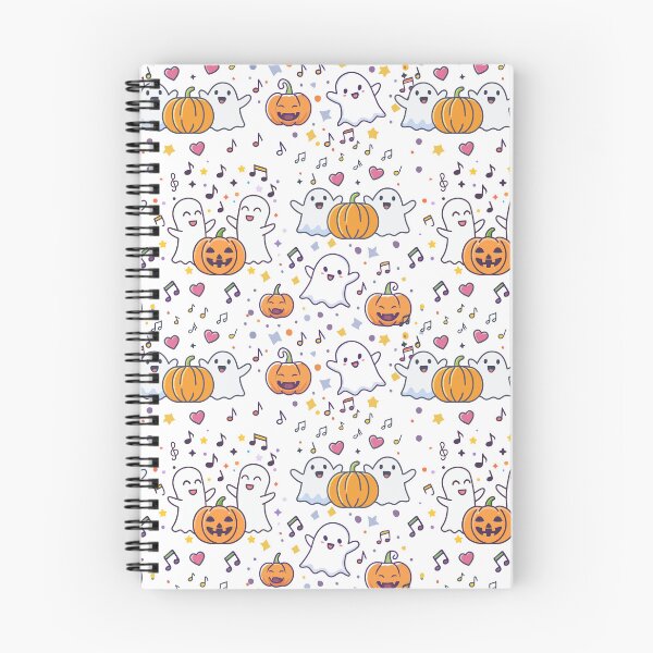 Item preview, Dancing Ghosts and Pumpkins Fun Halloween Seamless Pattern for Cards. Seamless pattern featuring cartoon ghosts and jack-o -lantern pumpkins. designed and sold by CreativebyTKK.
