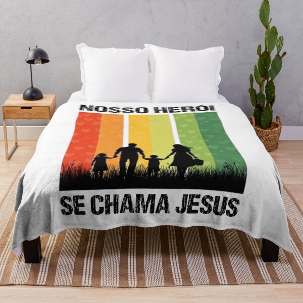 Item preview, Our Hero is Jesus (Portuguese) | Retro Family Art designed and sold by jesustesegue.