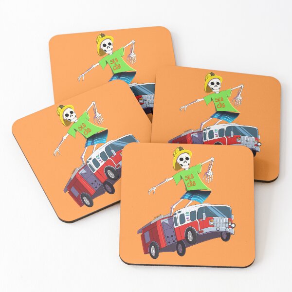 Item preview, Firefighting Skateboarding Skeleton designed and sold by Made With Chirps.
