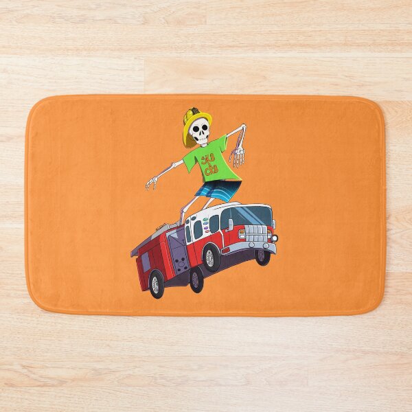 Item preview, Firefighting Skateboarding Skeleton designed and sold by Made With Chirps.