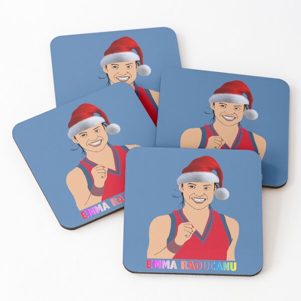 Item preview, Emma Raducanu Merry Christmas illustration designed and sold by ZooStateofMind.