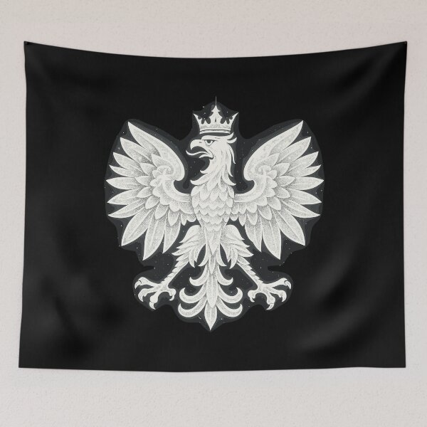 Item preview, Poland Polska eagle white flag glitter bright gift designed and sold by Pineapple-Tree.