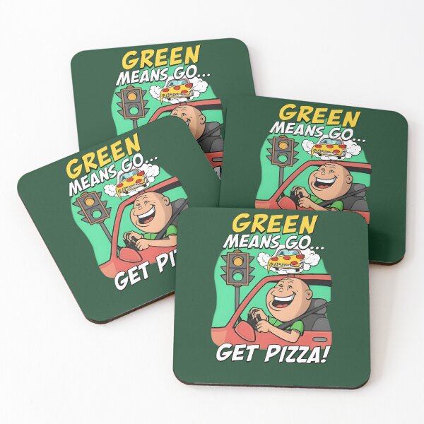 Item preview, Funny Traffic Light Green Means GO... Get Pizza designed and sold by Uglyandcute.
