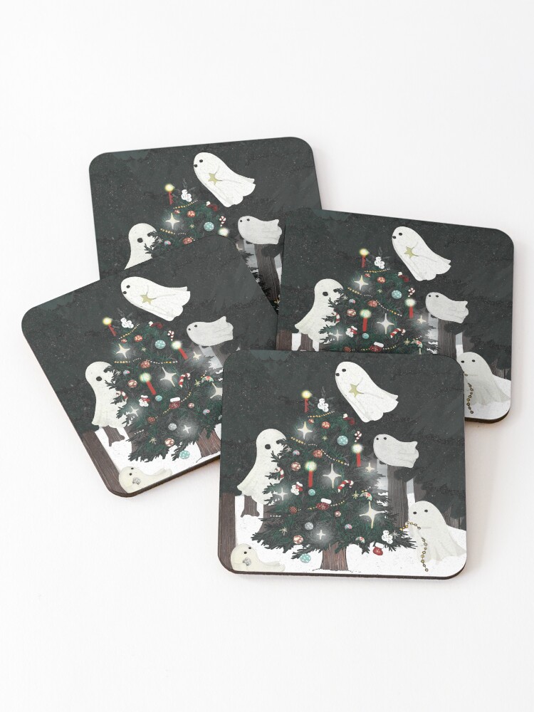 Thumbnail 1 of 5, Coasters (Set of 4), Christmas Spirits designed and sold by katherineblower.