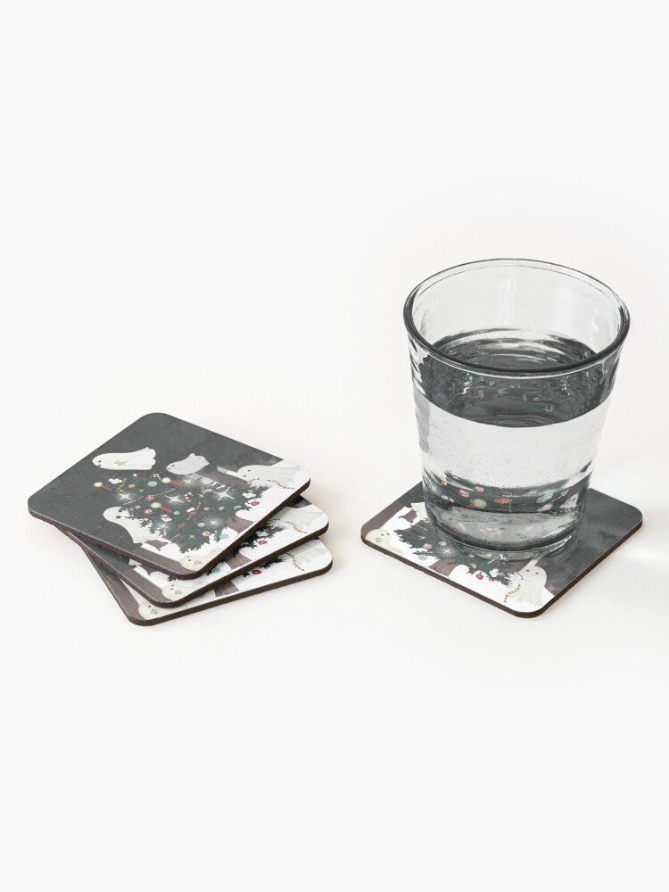 Thumbnail 2 of 5, Coasters (Set of 4), Christmas Spirits designed and sold by katherineblower.