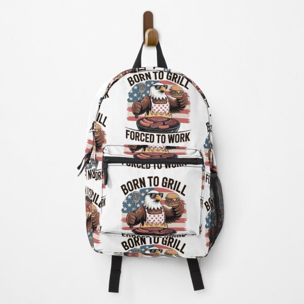 Item preview, Born To Grill, Forced To Work - Funny American BBQ Eagle Design designed and sold by ByBryteG.