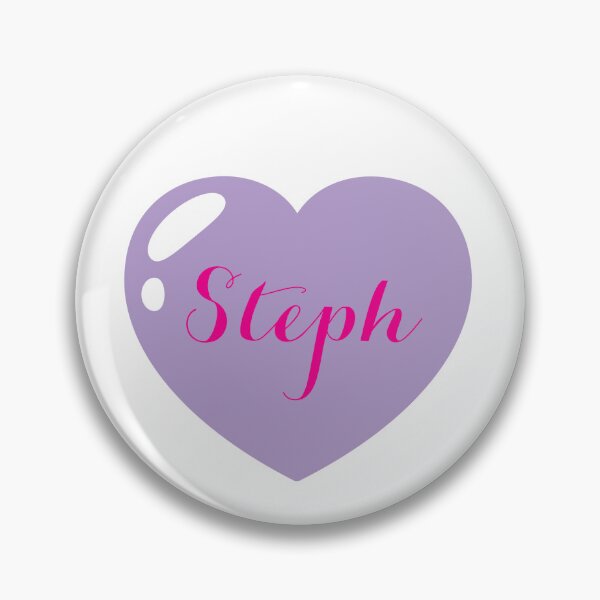 Artikelvorschau, Name Steph mit lila Herz entworfen und verkauft von Monika Howarth.