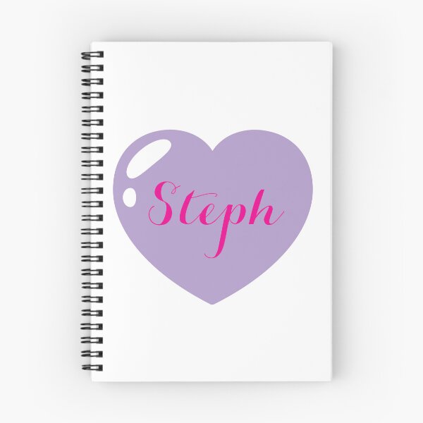 Artikelvorschau, Name Steph mit lila Herz entworfen und verkauft von Monika Howarth.