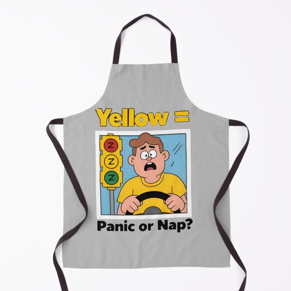Item preview, Funny Traffic Light Yellow = Panic or Nap? designed and sold by Uglyandcute.