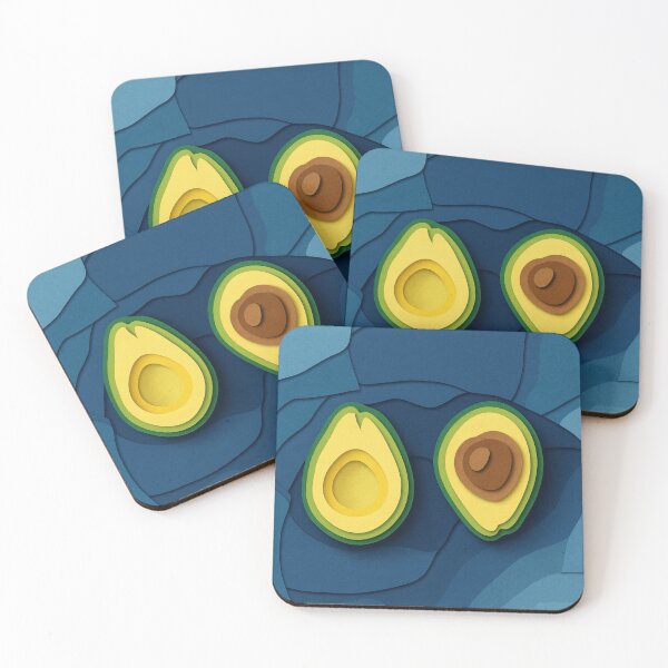 Item preview, Avocado Paper Cut Style - Colorful Layered Illustration designed and sold by Pacika.