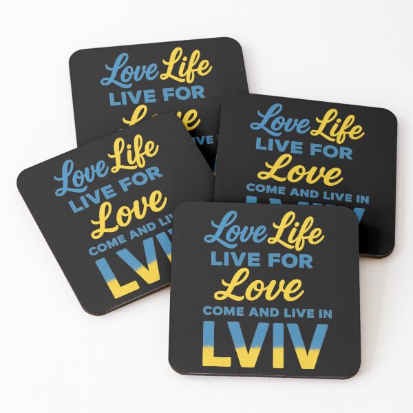 Item preview, Love Life, Live for Love – Lviv Ukraine Inspired Typography Art designed and sold by Tender Flower Clothing.