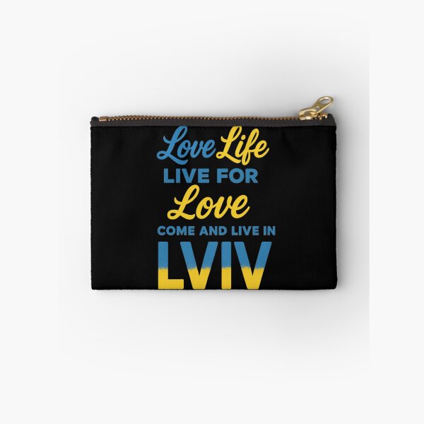 Item preview, Love Life, Live for Love – Lviv Ukraine Inspired Typography Art designed and sold by Tender Flower Clothing.