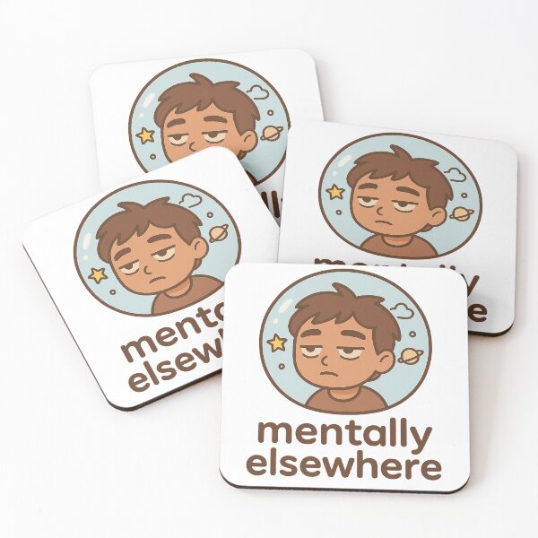 Item preview, Mentally Elsewhere – Cute Cartoon Mood Design designed and sold by matari63.