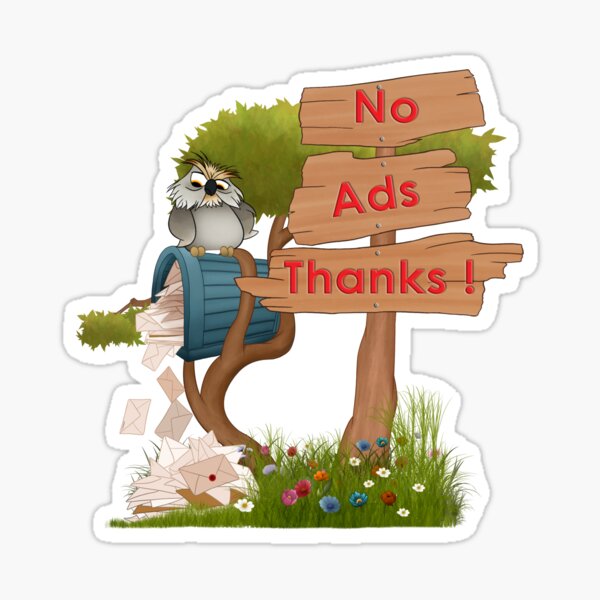 Item preview, Stop ads designed and sold by ElieBlackCat.