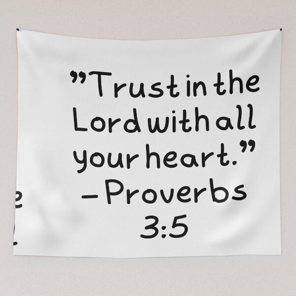 Item preview, Trust in the Lord – Proverbs 3:5 Bible Verse Typography designed and sold by astersgraphics.