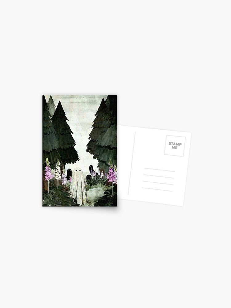 Thumbnail 1 of 2, Postcard, Foxglove Ghosts designed and sold by katherineblower.