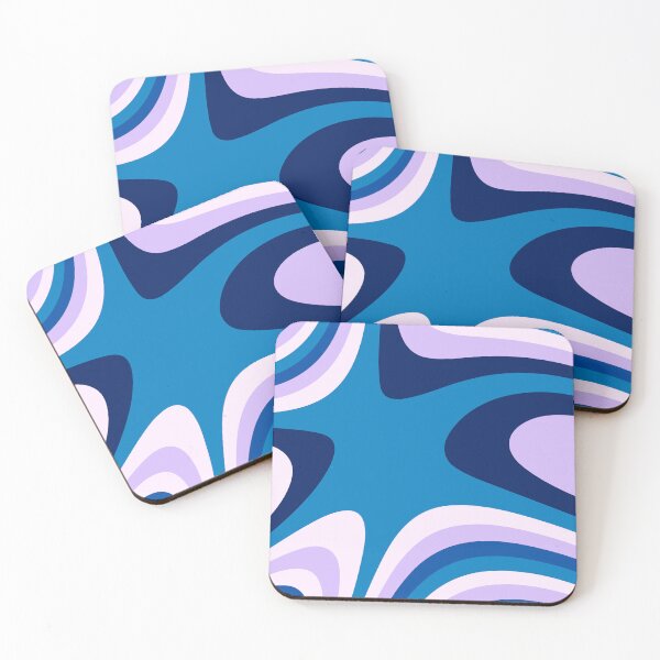 Item preview, Blue and Pink Abstract Groovy Stripes designed and sold by patternsoup.