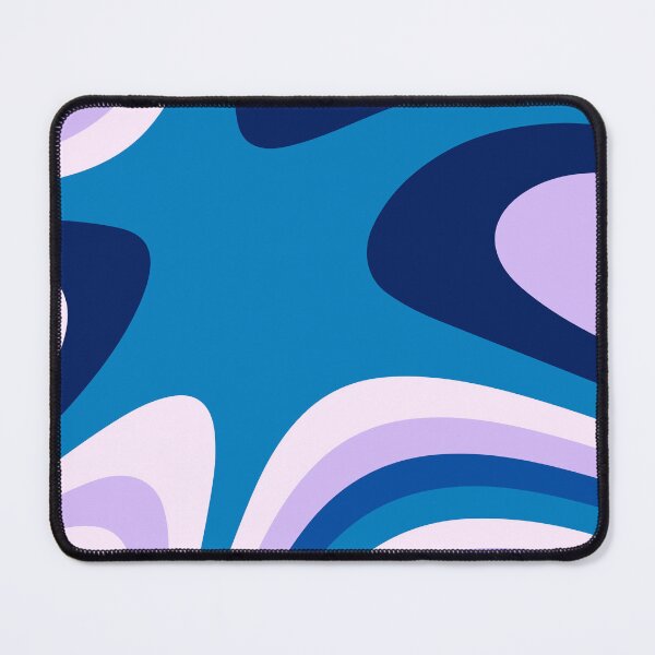 Item preview, Blue and Pink Abstract Groovy Stripes designed and sold by patternsoup.