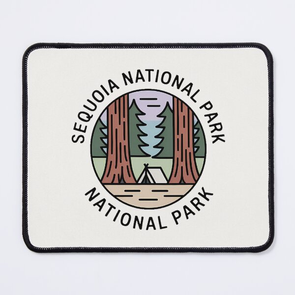Item preview, Sequoia National Park Minimalist Line Art Badge Sticker designed and sold by Horizon Tales.