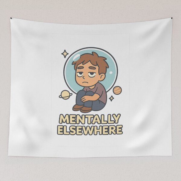 Item preview, Running on Empty – Exhausted but Cute Cartoon Design designed and sold by matari63.