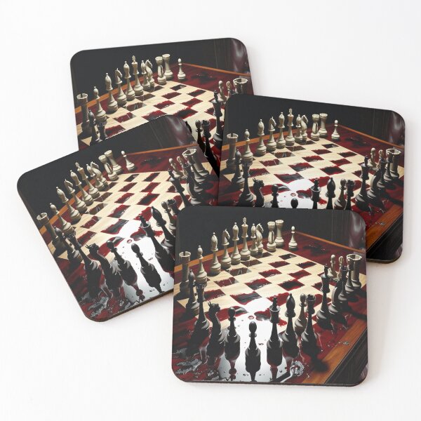Item preview, Lifestyle Hub: Noir Academia Chess Game With Red Wine Stain designed and sold by M&M Lifestyle Hub.