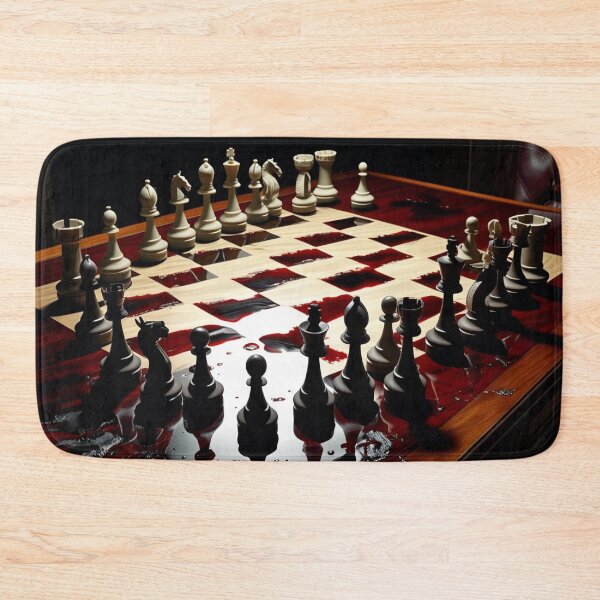 Item preview, Lifestyle Hub: Noir Academia Chess Game With Red Wine Stain designed and sold by M&M Lifestyle Hub.