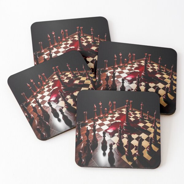 Item preview, Lifestyle Hub: Noir Academia Chess Game With Red Wine Stain designed and sold by M&M Lifestyle Hub.