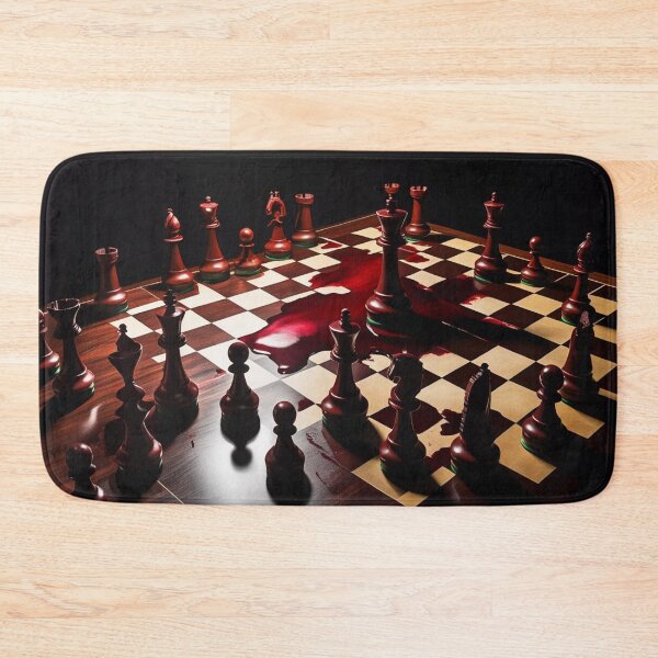 Item preview, Lifestyle Hub: Noir Academia Chess Game With Red Wine Stain designed and sold by M&M Lifestyle Hub.