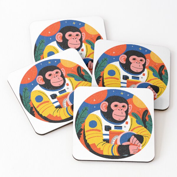 Item preview, Galactic Chimp Commander in Technicolor Orbit designed and sold by ForeverPrintsOK.