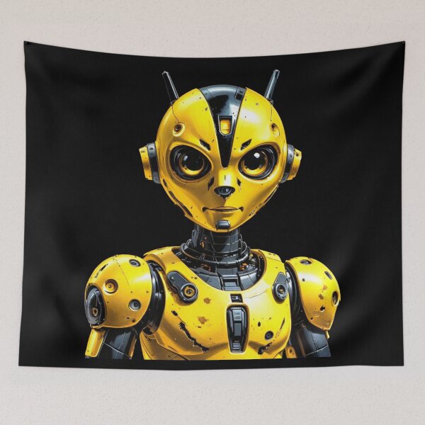 Item preview, Yellow Android Comic Book Sci-Fi designed and sold by Static-Fractal.