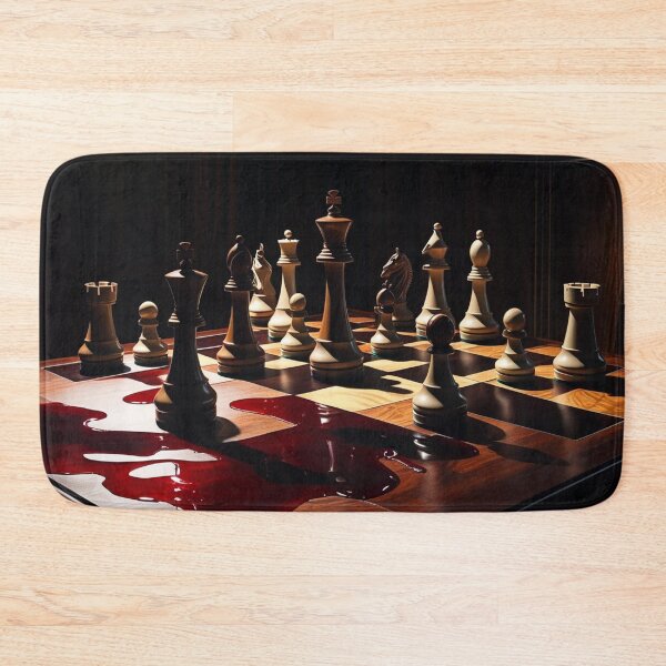 Item preview, Lifestyle Hub: Noir Academia Chess Game With Red Wine Stain designed and sold by M&M Lifestyle Hub.