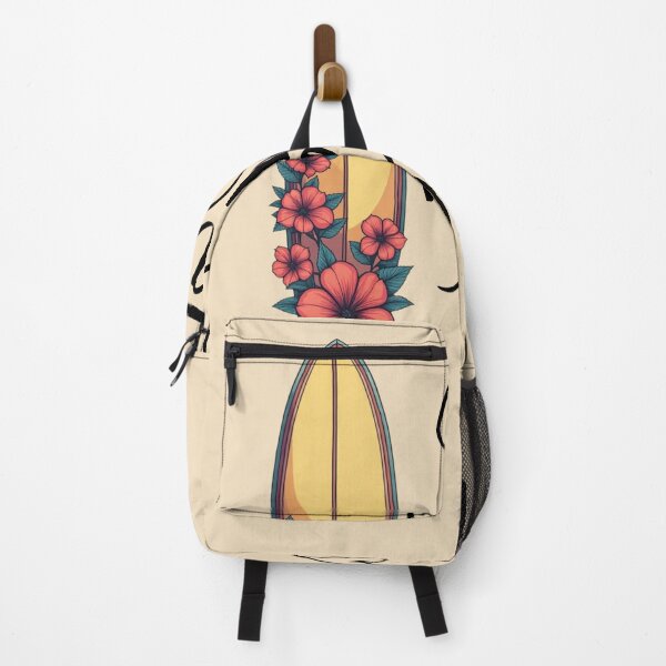Item preview, Beach surfboard floral design stay wild & free designed and sold by VibrArtco.