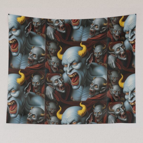 Item preview, Medieval Depiction of a Hell Demon creature designed and sold by Vintage Designs +.
