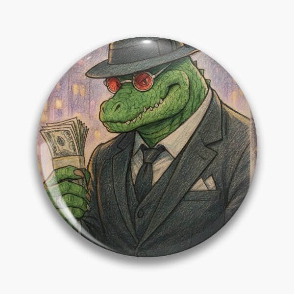 Artikelvorschau, Bleistiftskizze eines Mafia-Boss-Krokodils entworfen und verkauft von tarotstarostina.