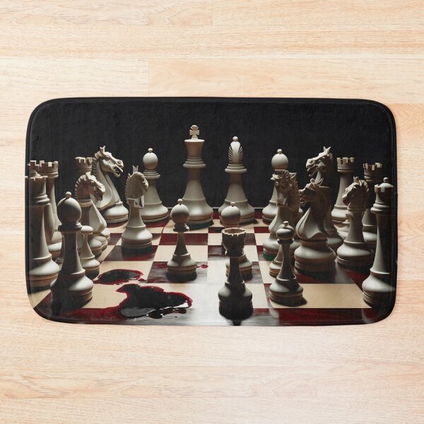 Item preview, Lifestyle Hub: Noir Academia Chess Game With Red Wine Stain designed and sold by M&M Lifestyle Hub.