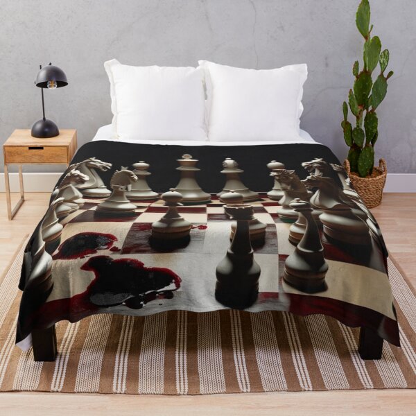 Item preview, Lifestyle Hub: Noir Academia Chess Game With Red Wine Stain designed and sold by M&M Lifestyle Hub.