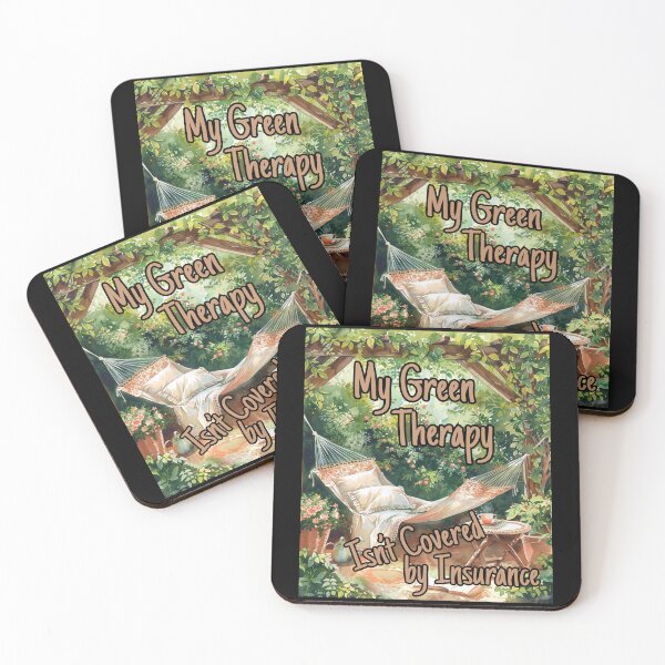 Item preview, My Green Therapy Isn’t Covered by Insurance – Watercolor Garden Retreat designed and sold by Ela-graphicwiz.