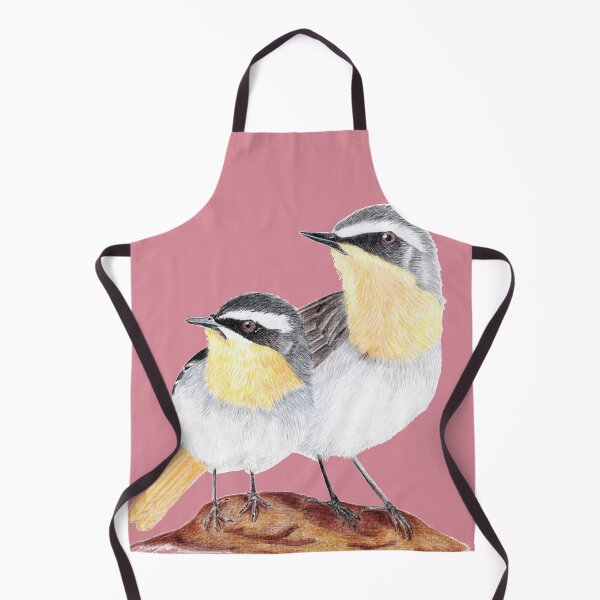 Item preview, Cape Robin Chat Duo on Dusty Red designed and sold by cat-a-pilla.