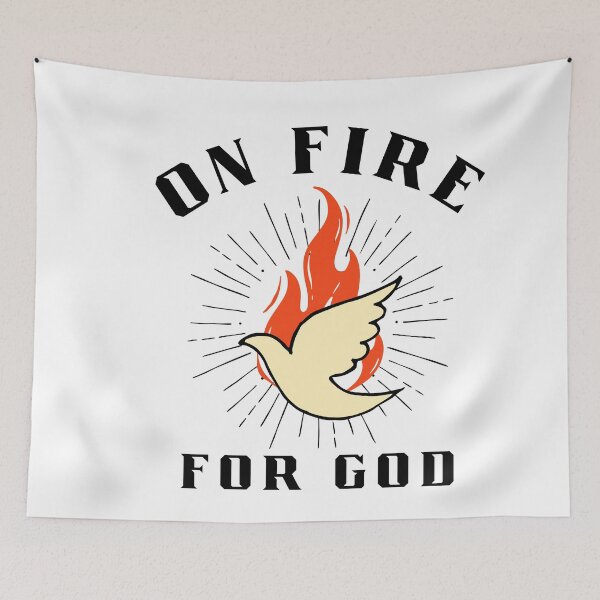 Item preview, On Fire for God – Holy Spirit Flame Revival Design designed and sold by astersgraphics.