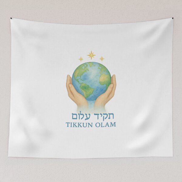 Item preview, Tikkun Olam - Heal the World Jewish Values Design designed and sold by NovaMoodCo.