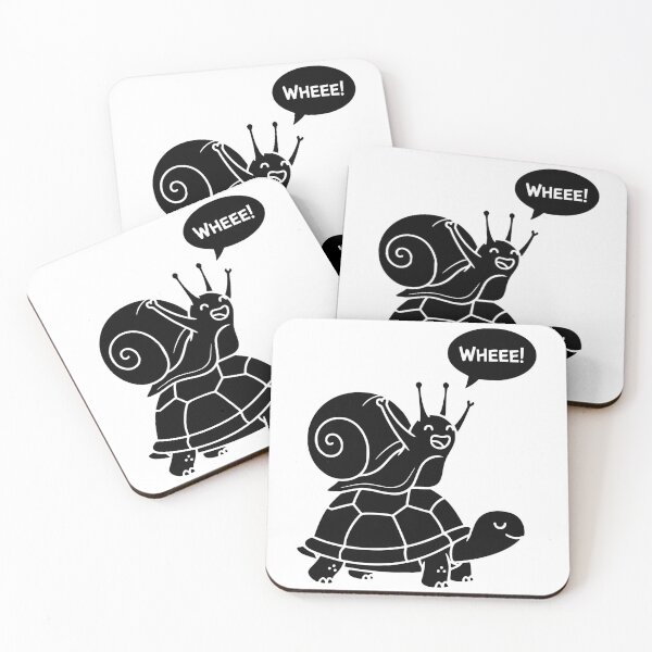 Item preview, Snail Riding a Turtle – Funny Slow Life Animal, wheee! designed and sold by LuxeGraphix.