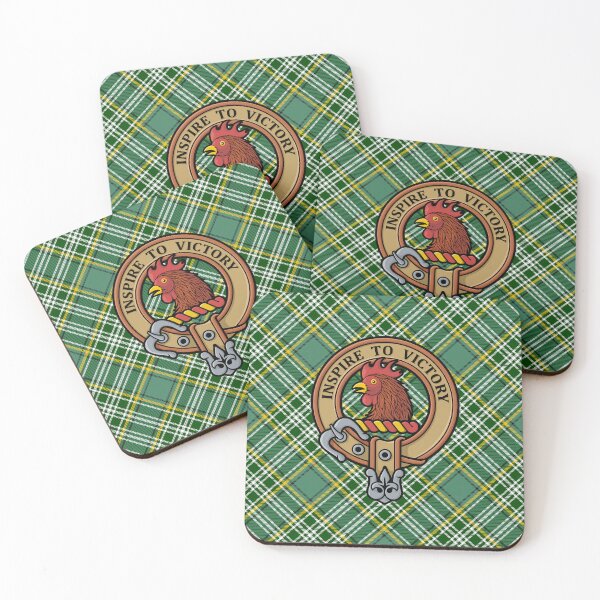Item preview, Clan Currie Rooster Crest over Tartan designed and sold by sifis.